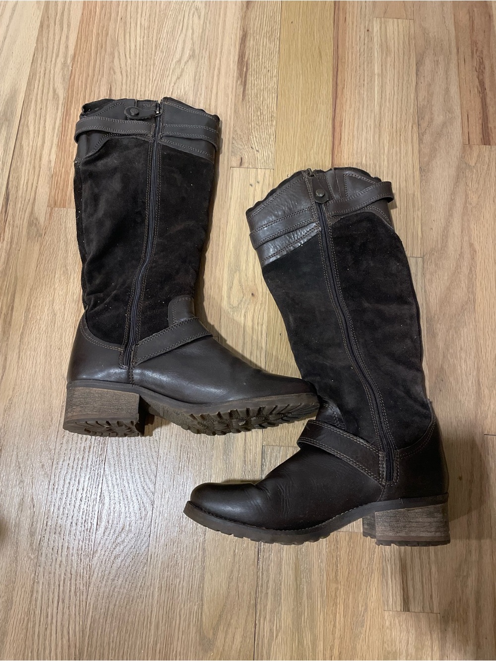 Fabianelli Brown Suede & Leather Riding Boots